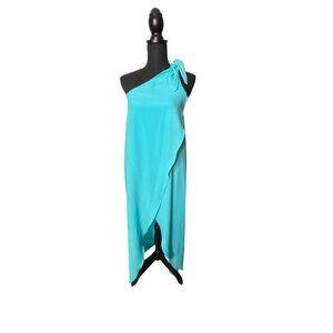 Crosby By Mollie Burch Women's Turquoise Chiffon Sasha Maxi Size 0 NWT
